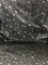 1 Yard Black Organza with Silver Foil Stars Sheer Polyester Fabric for Costumes, Decor, and Crafts 58/60″ Wide